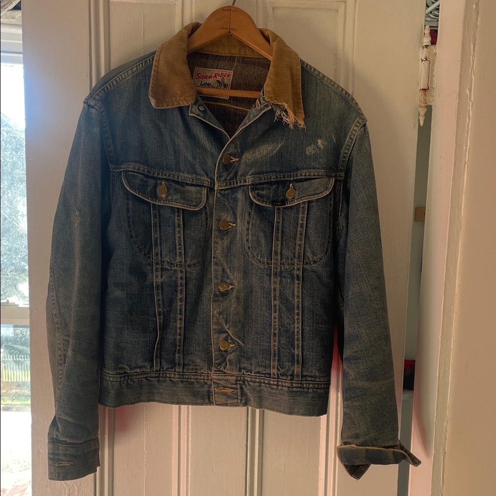 Vintage Lee Storm Rider Canteen blanket-lined denim jacket